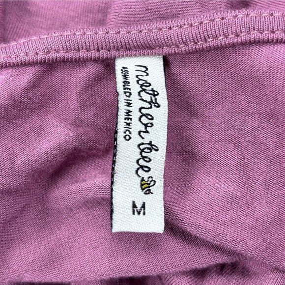 Mother Bee Mauve Maternity Maxi Dress Wrap Style Long Sleeves Size M - Picture 10 of 11